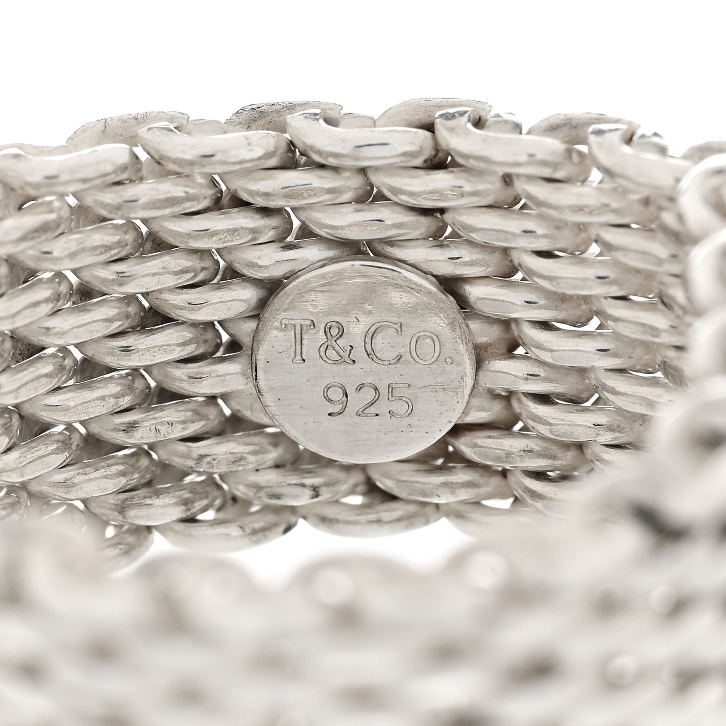 Sterling Silver Somerset Mesh Ring 56 7.5