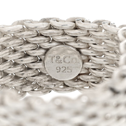 Tiffany Sterling Silver Somerset Mesh Ring 56 7.5 4 of 5