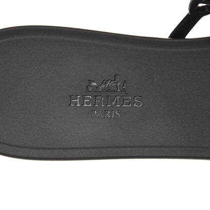 Hermes Rubber Chaine d'Ancre Rivage Sandals 37 Black 6 of 8