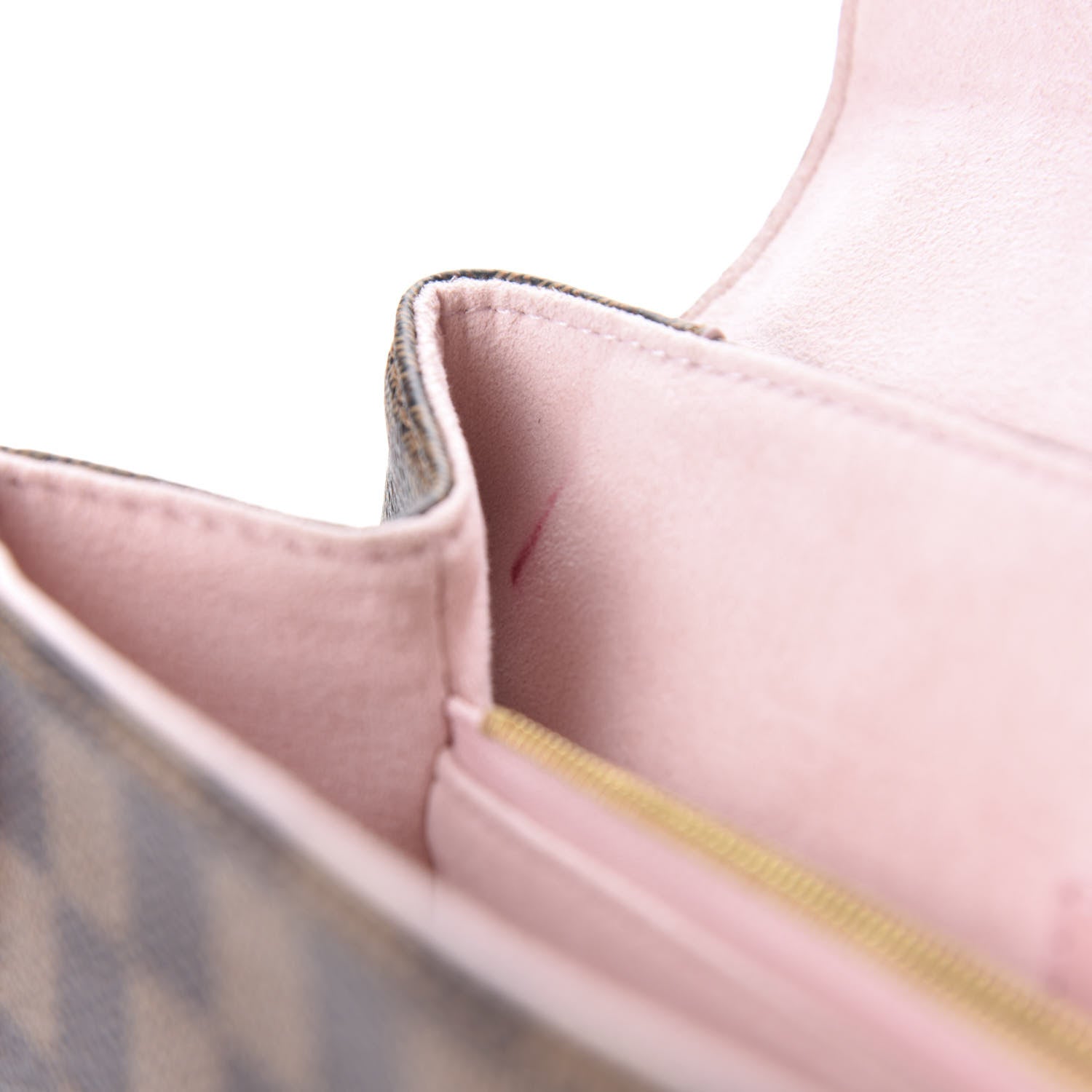 Louis Vuitton Damier Ebene Caissa Clutch Rose Ballerine 8 of 10