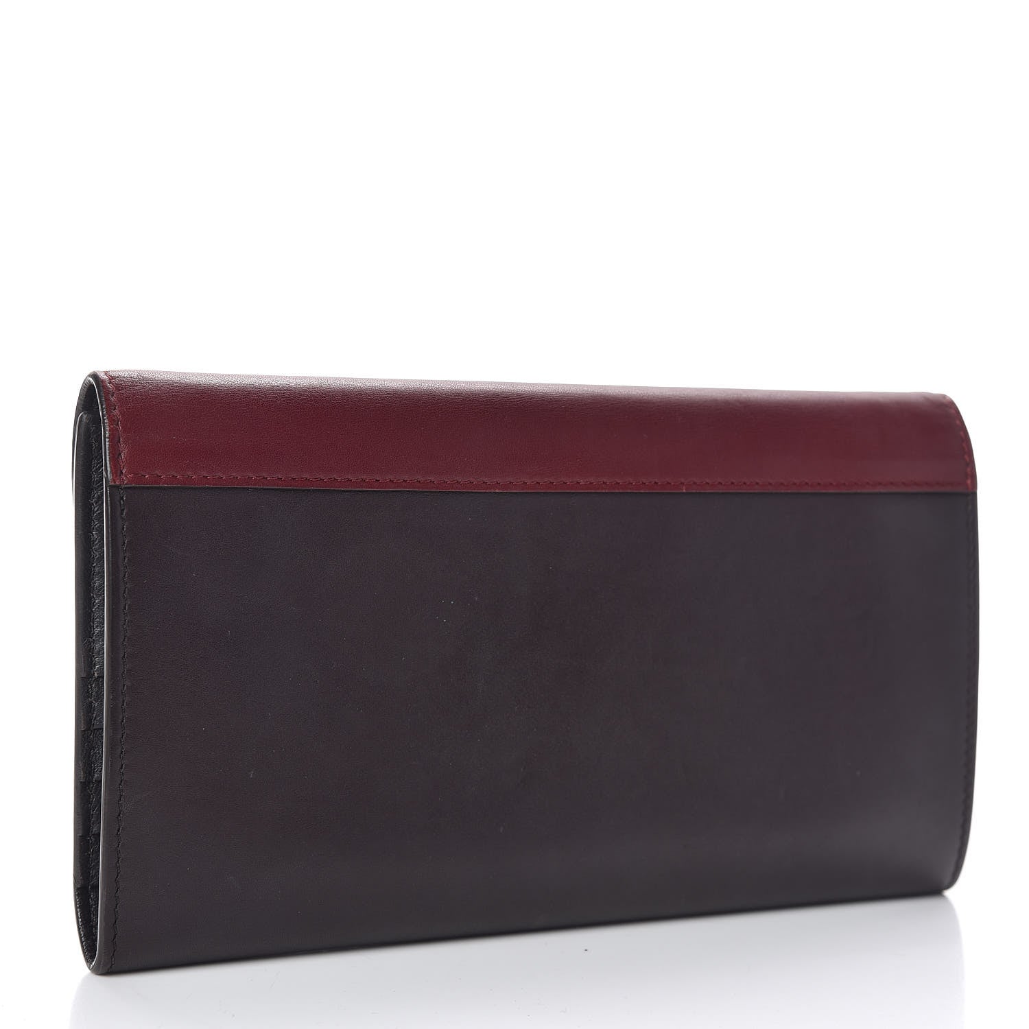 Celine Smooth Calfskin Pocket Tri-Fold Multifunction Envelope Flap Wallet Dark Rust 3 of 9