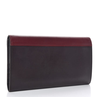 Celine Smooth Calfskin Pocket Tri-Fold Multifunction Envelope Flap Wallet Dark Rust 3 of 9