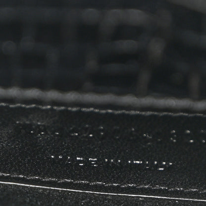 Saint Laurent Calfskin Crocodile Embossed Medium Monogram Sunset Black 8 of 12