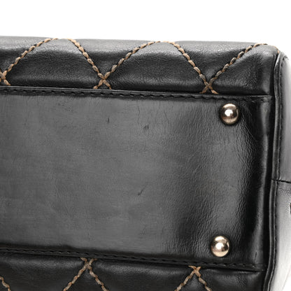 Chanel Calfskin Contrast Stitch Surpique Bowler Dark Brown 17 of 17