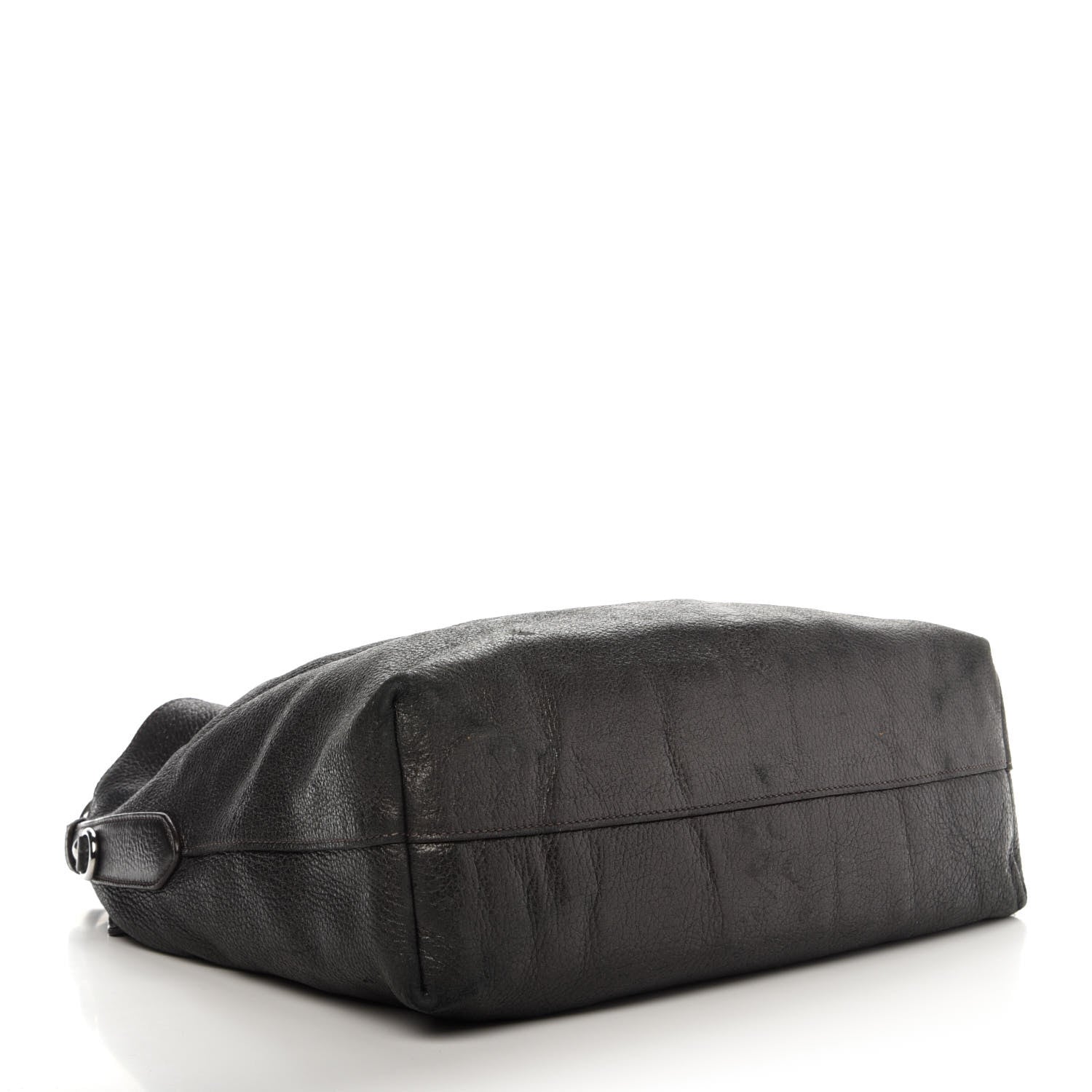 Prada Metallic Vitello Daino Hobo Dark Grey 4 of 15