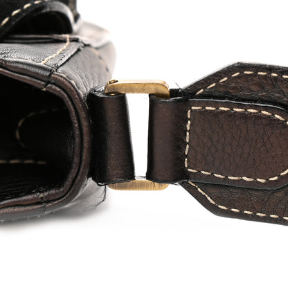 Christian Dior Metallic Calfskin Baudrier Saddle Bag Brown 11 of 13