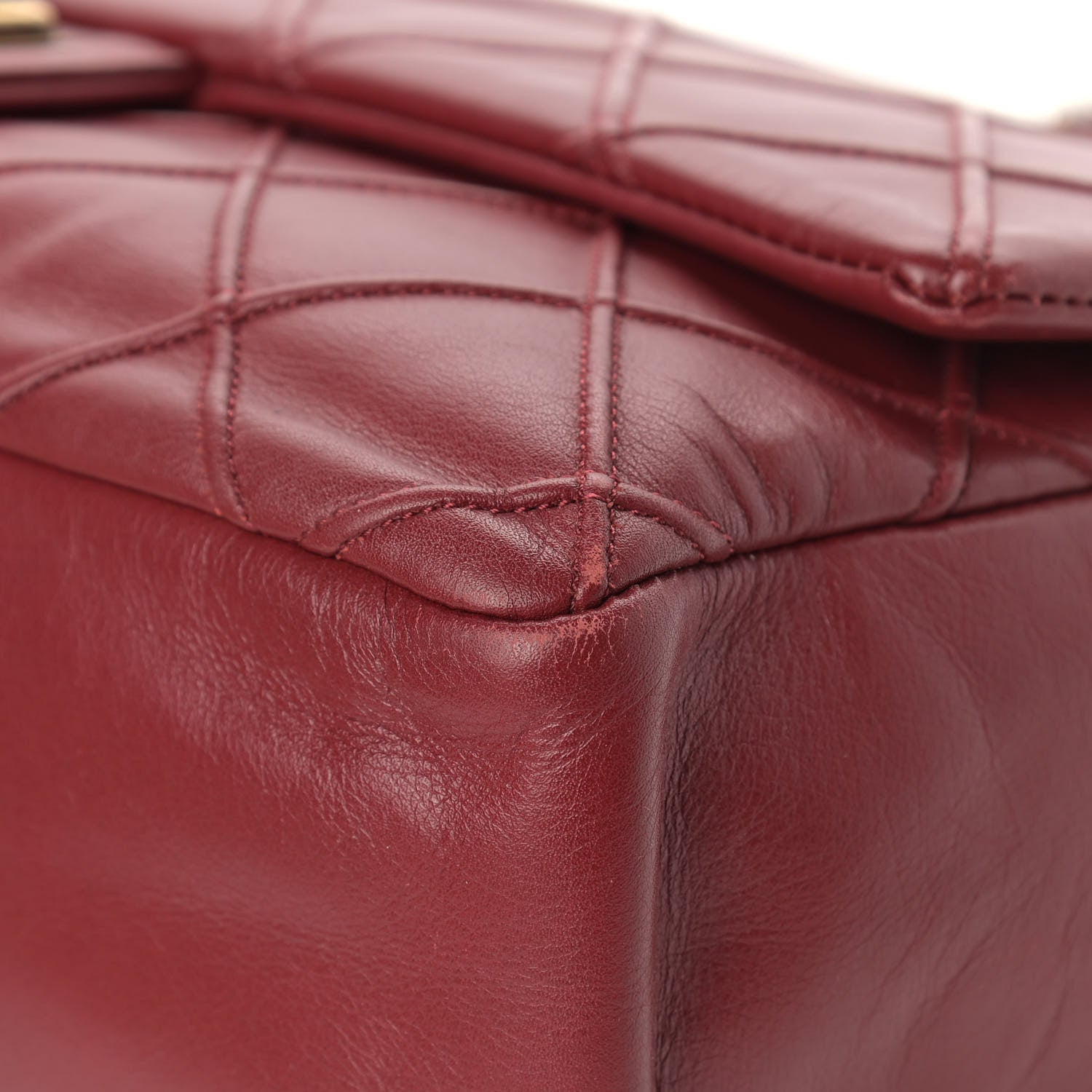Chanel Calfskin Diamond Debossed Large Cosmos Flap Red 9 of 15