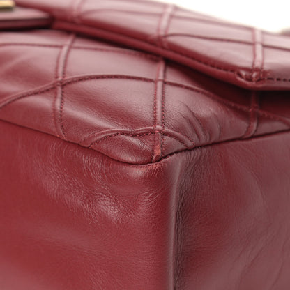 Chanel Calfskin Diamond Debossed Large Cosmos Flap Red 9 of 15