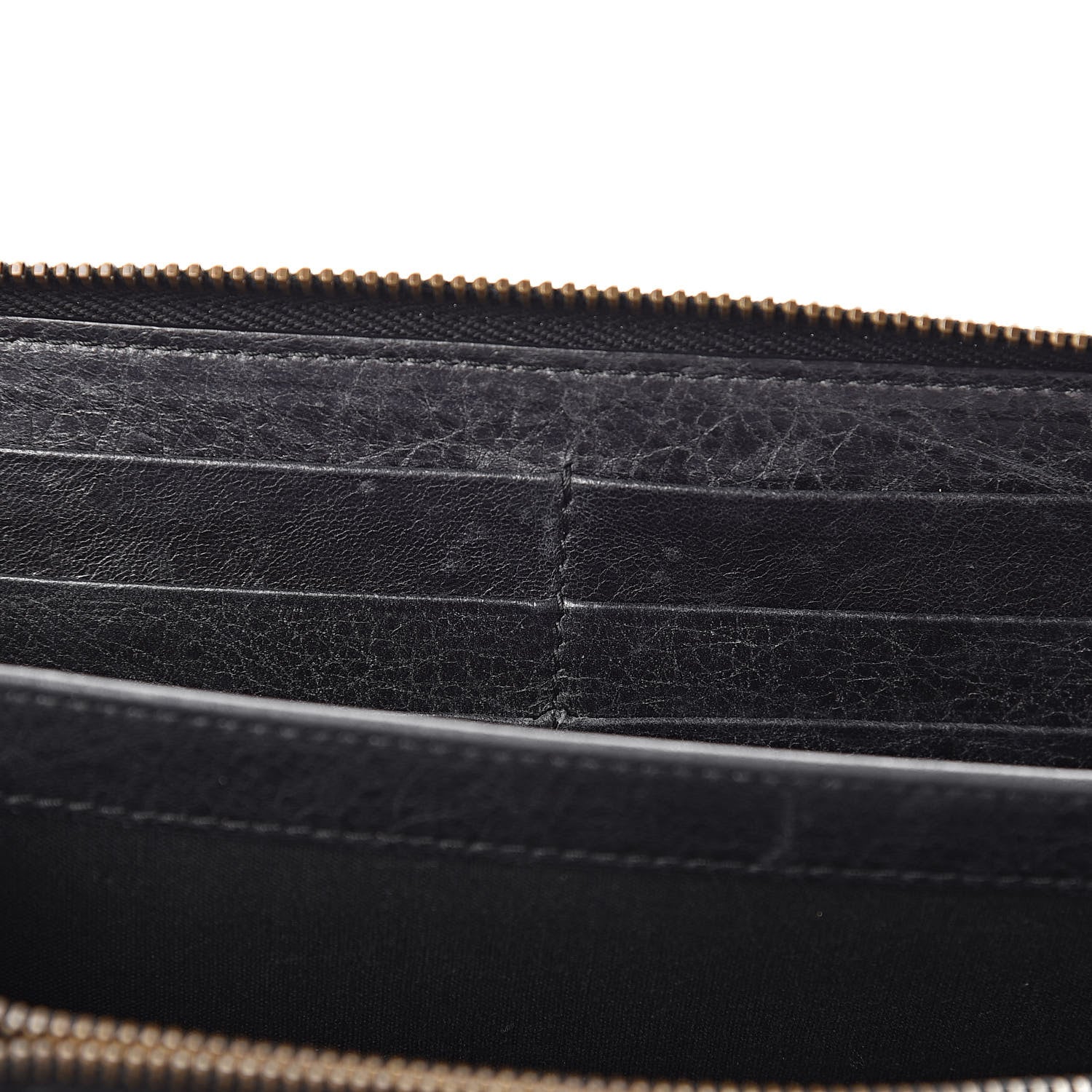 Balenciaga Agneau Classic Hardware Continental Zip Around Wallet Black 10 of 14