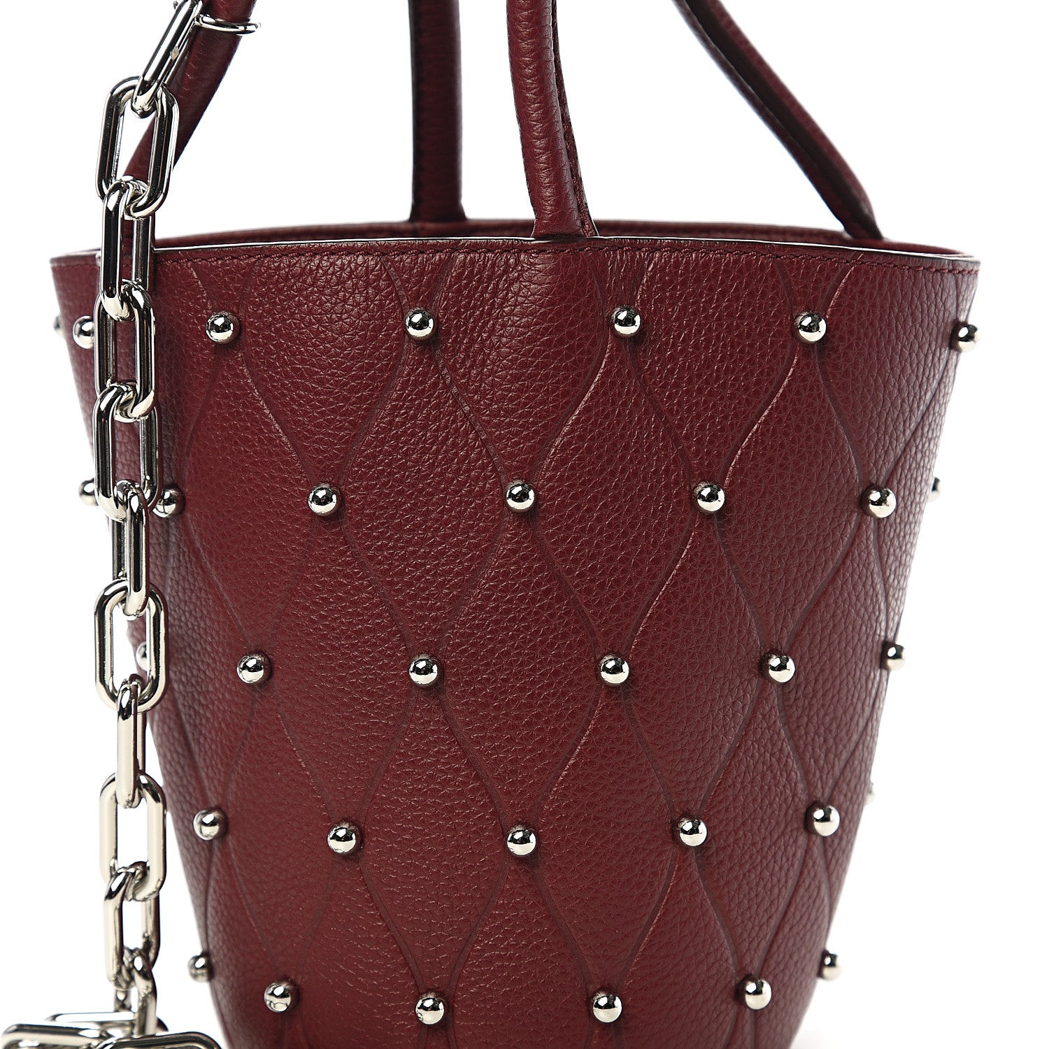 Alexander Wang Pebbled Calfskin Mini Roxy Bucket Bag Burgundy 10 of 10
