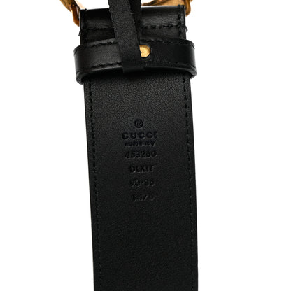 Gucci Moon Calfskin Pearl Double G 40mm Belt 90 36 Black Cream 7 of 8