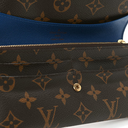 Louis Vuitton Monogram Emilie Wallet Blue 7 of 9