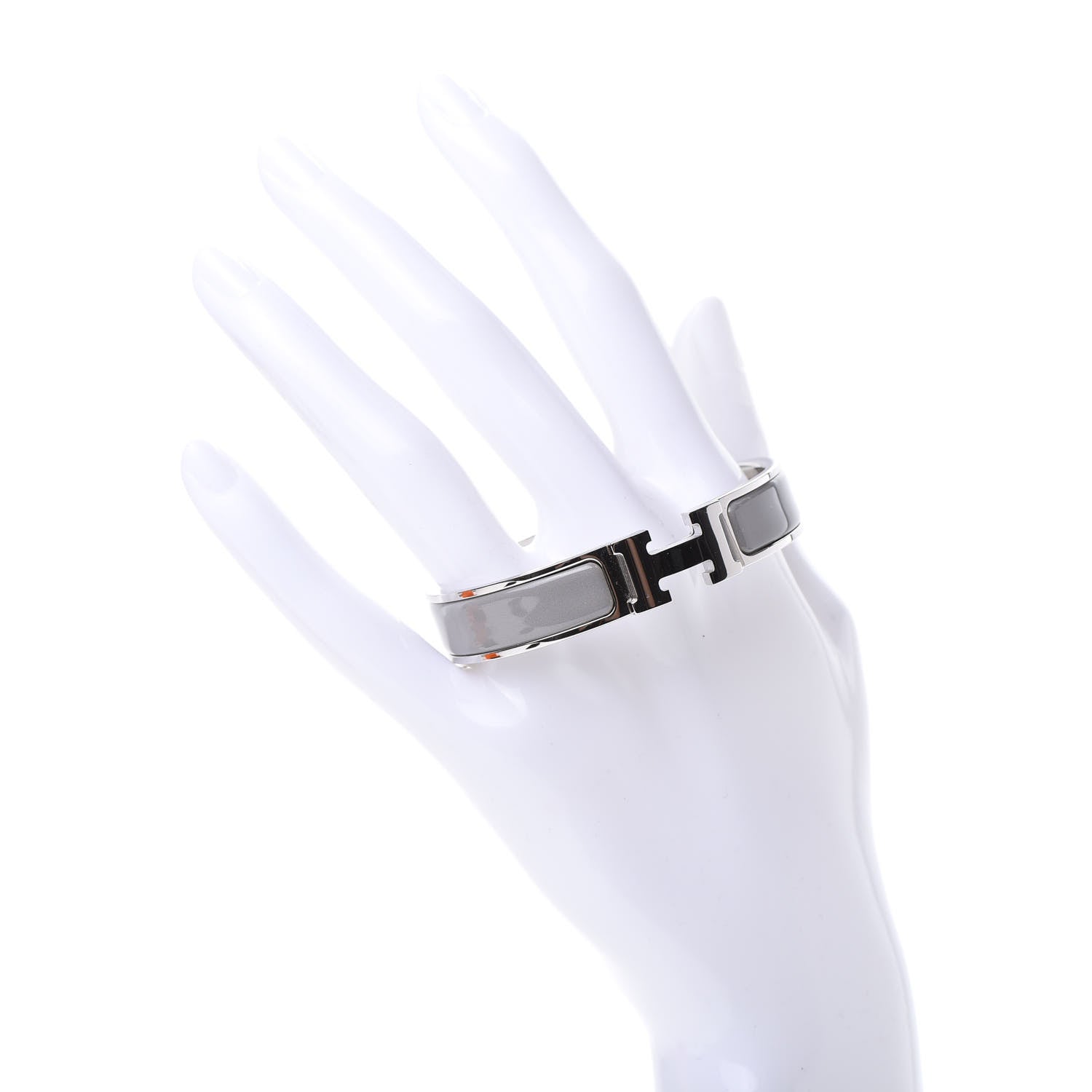 Hermes Enamel Narrow Clic Clac H Bracelet PM Gris Macadam 2 of 6