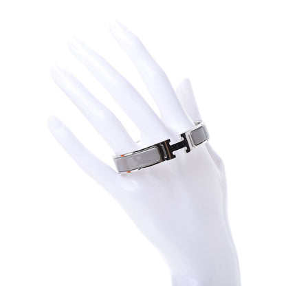 Hermes Enamel Narrow Clic Clac H Bracelet PM Gris Macadam 2 of 6
