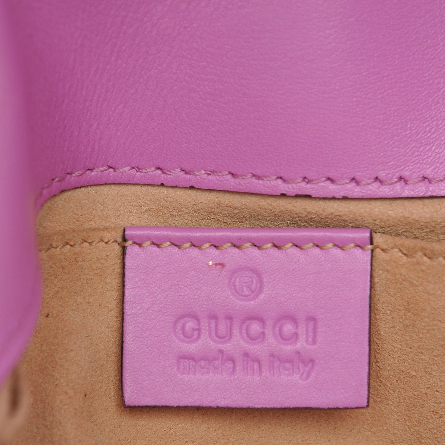 Calfskin Matelasse Mini GG Marmont Shoulder Bag Candy Mousse