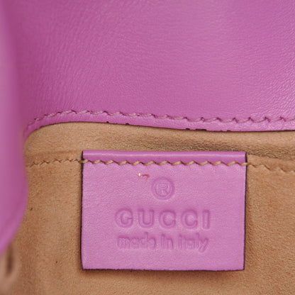 Gucci Calfskin Matelasse Mini GG Marmont Shoulder Bag Candy Mousse 6 of 9