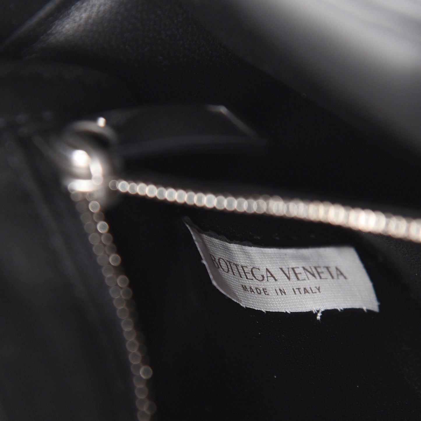 Lambskin Maxi Intreccio Padded Chain Cassette Crossbody Bag Black