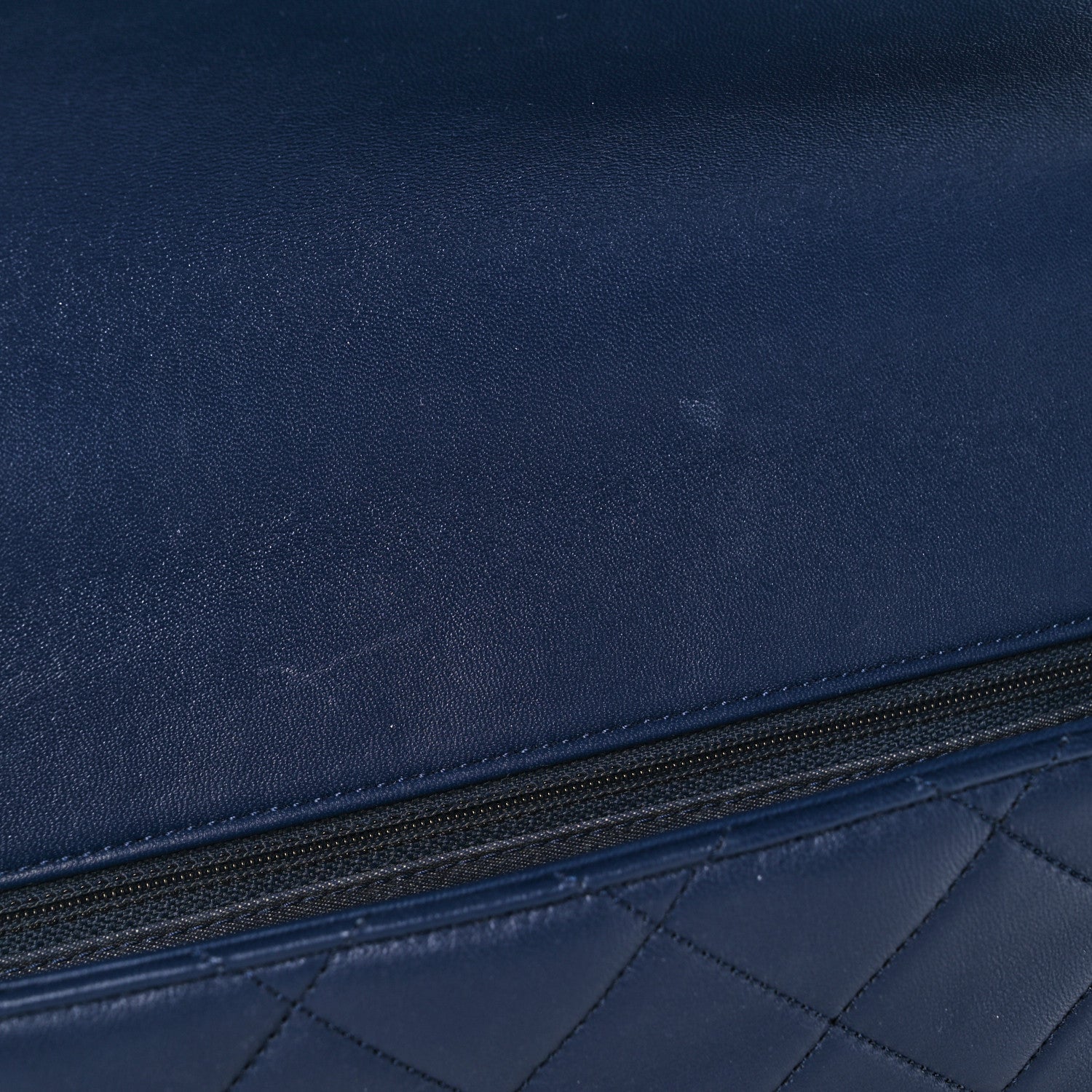 Chanel Lambskin Quilted Resin Bi-Color Chain Flap Bag Navy 12 of 14