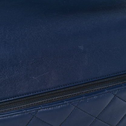 Chanel Lambskin Quilted Resin Bi-Color Chain Flap Bag Navy 12 of 14