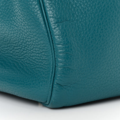 Hermes Taurillon Clemence Lindy 30 Bleu Paon 10 of 19