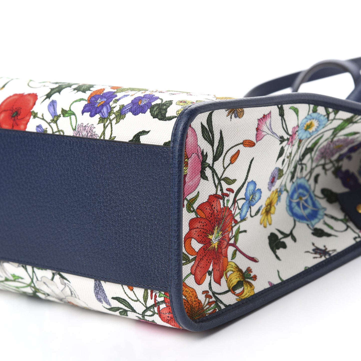 Canvas Large Flora Tote Navy Multicolor