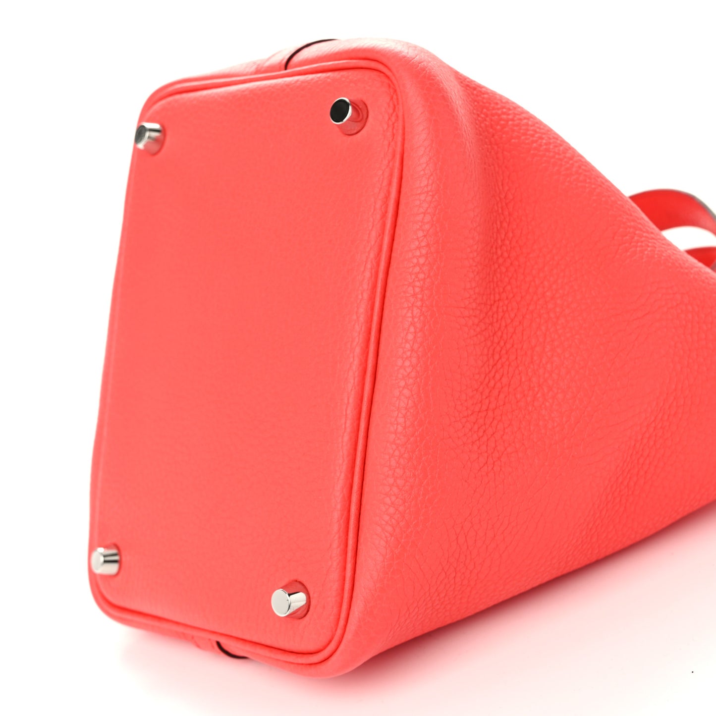 Taurillon Clemence Picotin Lock 18 PM Rose Texas