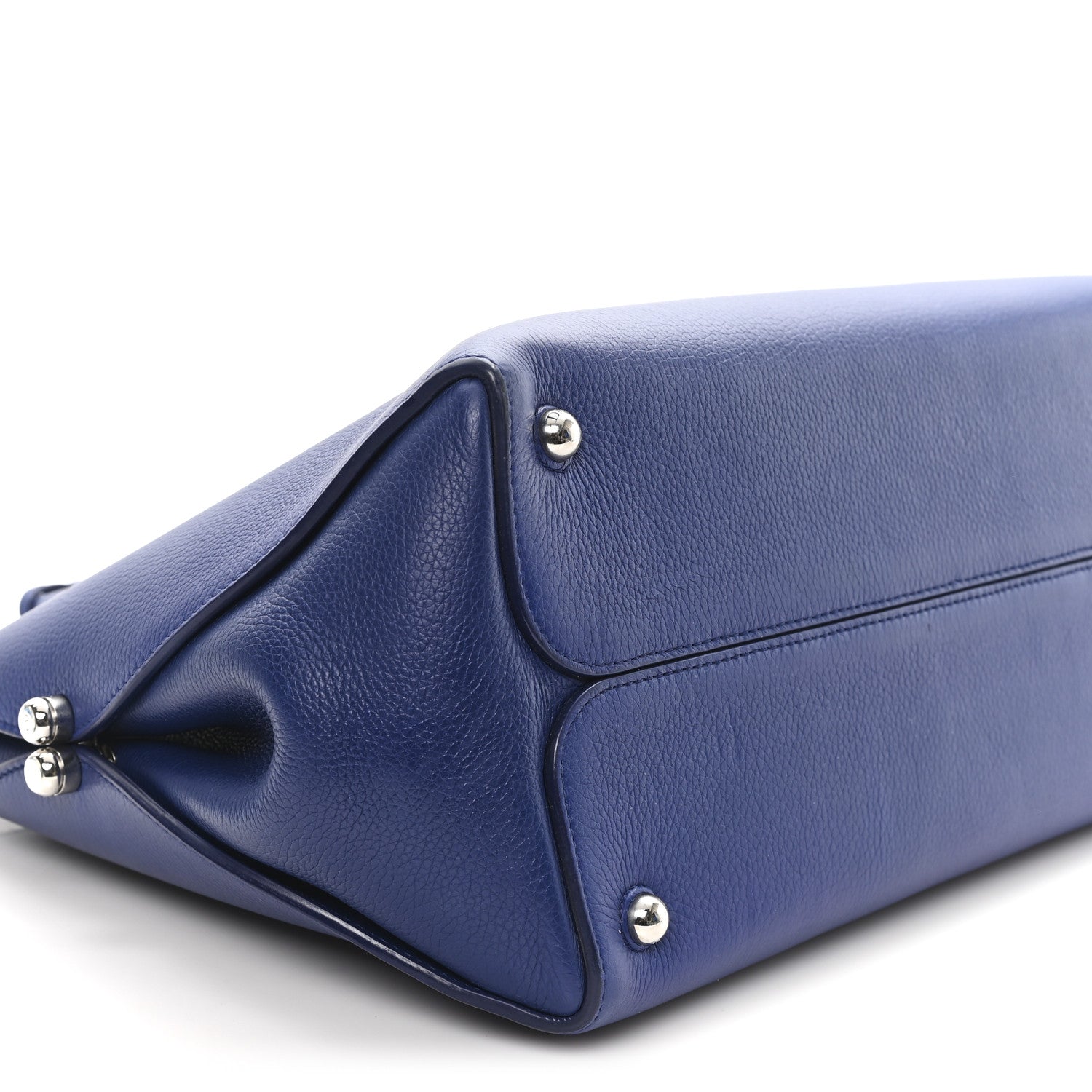 Christian Dior Grained Calfskin Bar Tote Blue 9 of 11