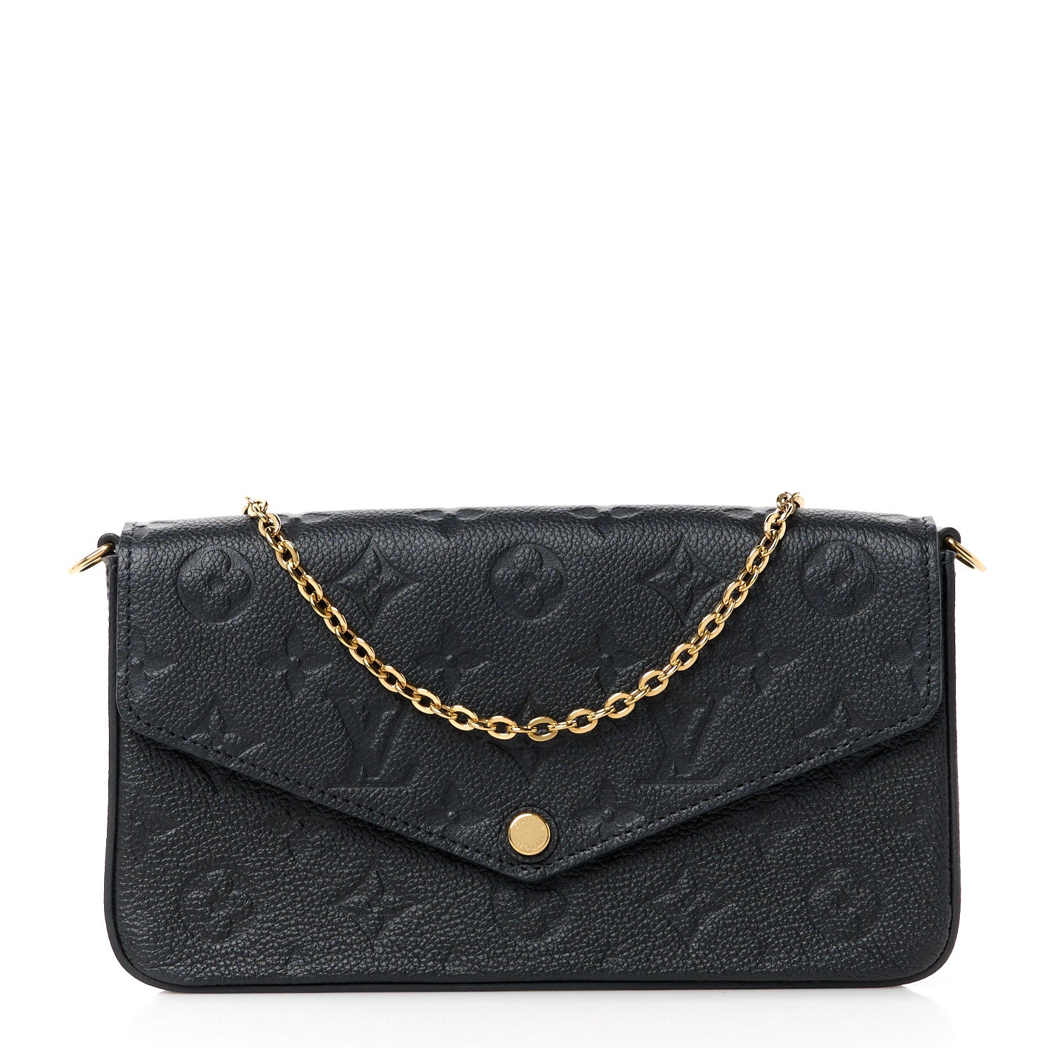 Louis Vuitton Empreinte Pochette Felicie Chain Wallet Black 1 of 14