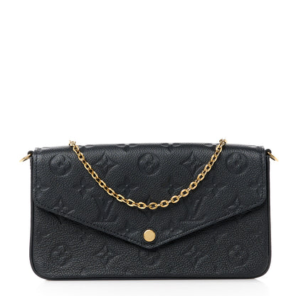 Louis Vuitton Empreinte Pochette Felicie Chain Wallet Black 1 of 14