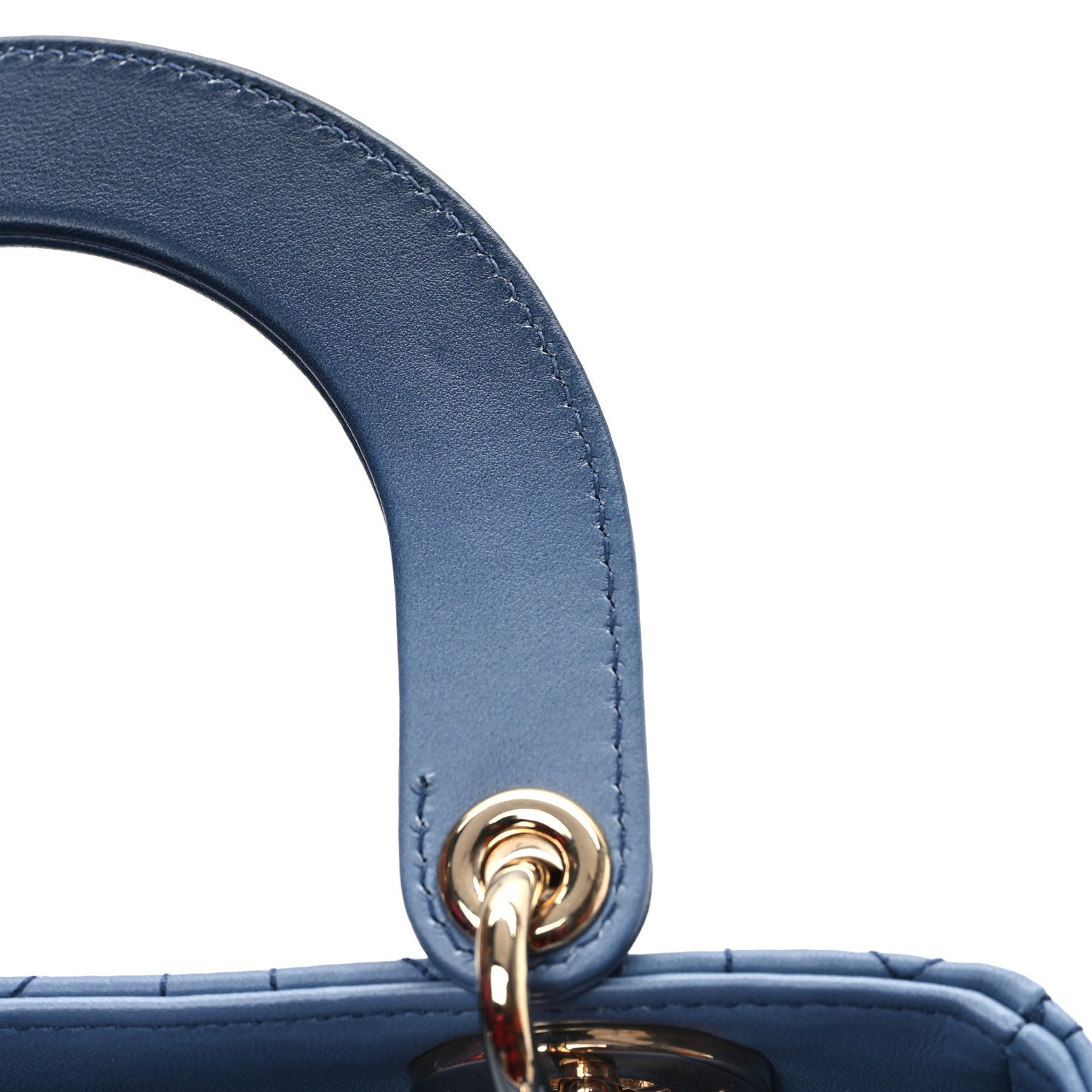 Christian Dior Lambskin Cannage Gradient Small Lady Dior Bleu 12 of 13