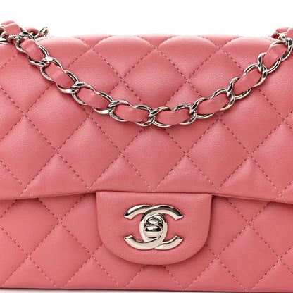 Chanel Lambskin Quilted Mini Rectangular Flap Pink 8 of 10