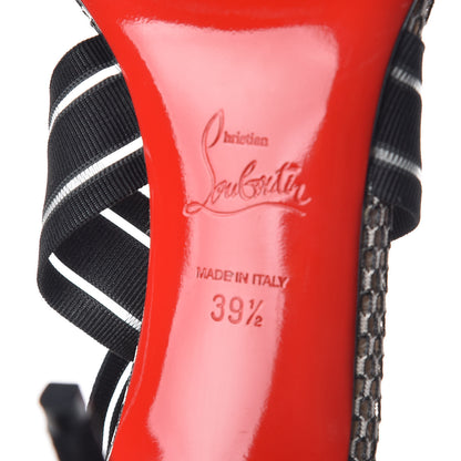Christian Louboutin Veau Velours Patent Isibee Elastagram 85 Sandals 39.5 Version Black 6 of 9