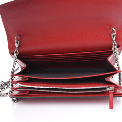 Gucci Calfskin Mini Dionysus Chain Wallet Hibiscus Red 5 of 11