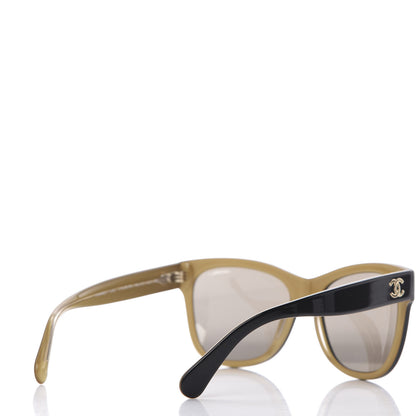 Chanel Acetate Mirrored Runway Square Sunglasses 5380 Black 4 of 8
