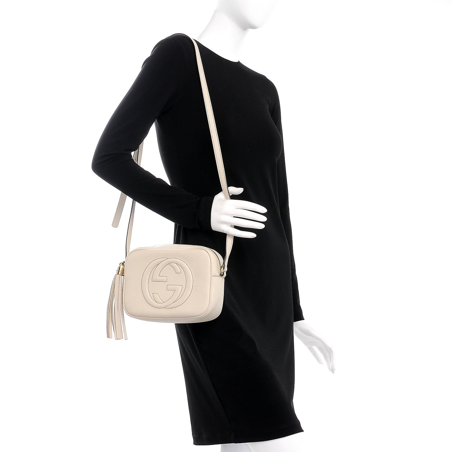 Gucci Pebbled Calfskin Small Soho Disco Bag Off White 2 of 8