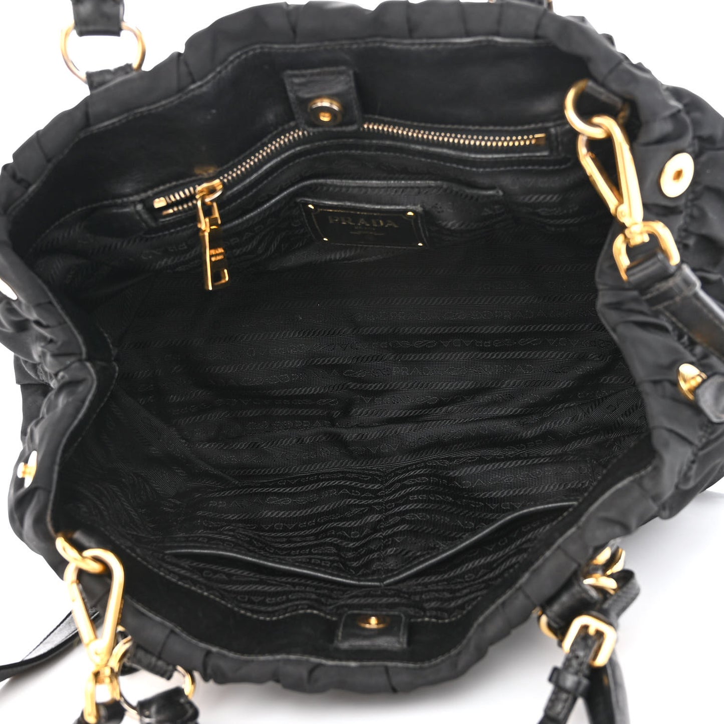 Tessuto Nylon Gaufre Tote Black