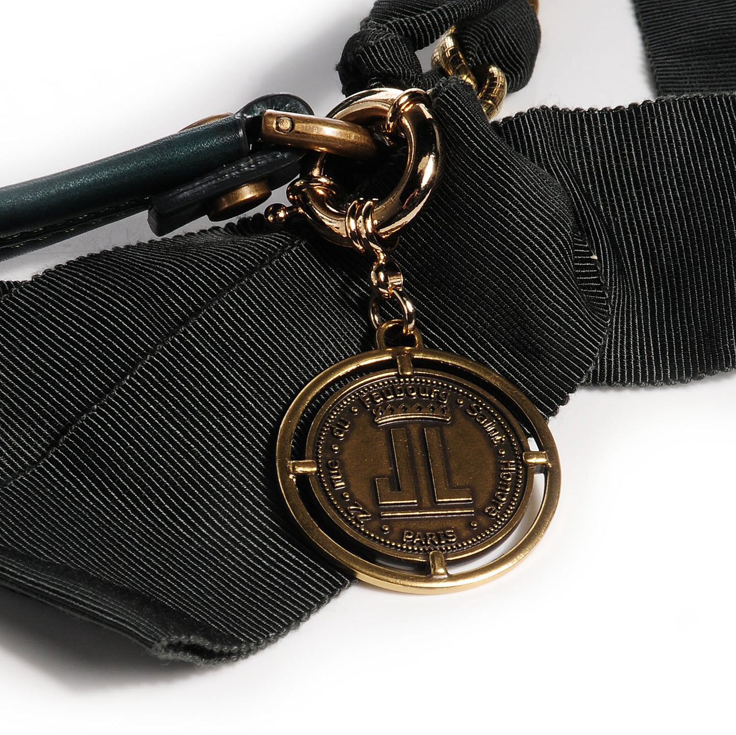 Leather Quilted Happicolo Shoulder Bag Forest