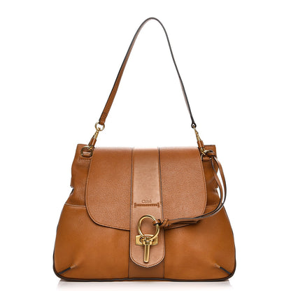Chloe Grained Lambskin Medium Lexa Shoulder Bag Mustard Brown 1 of 9