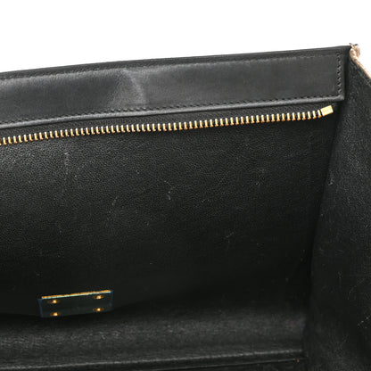 Celine Soft Grained Calfskin Nubuck Small Tri-Color Trapeze Black Blue Tan 12 of 17