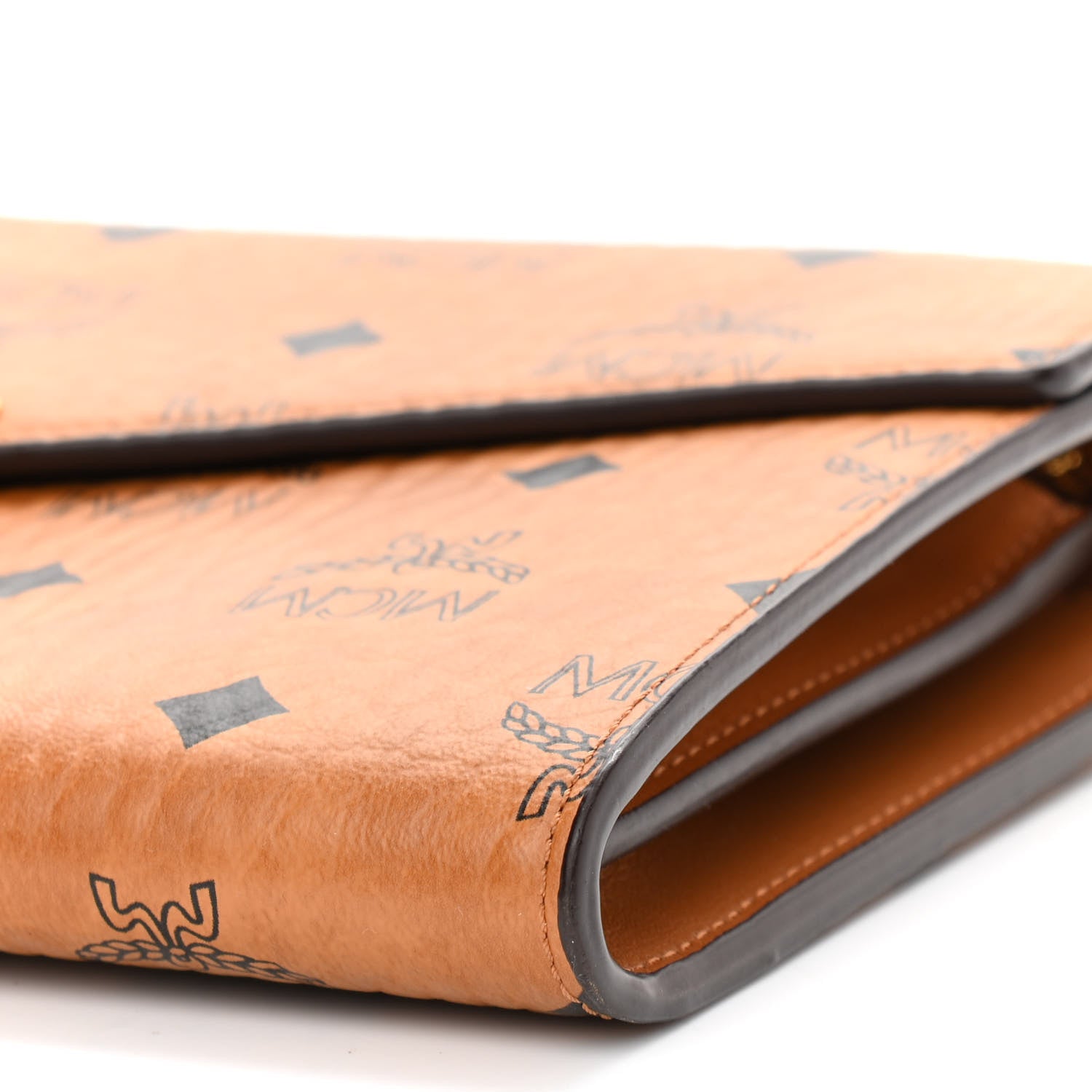 MCM Visetos Millie Wallet On Chain Cognac 9 of 9