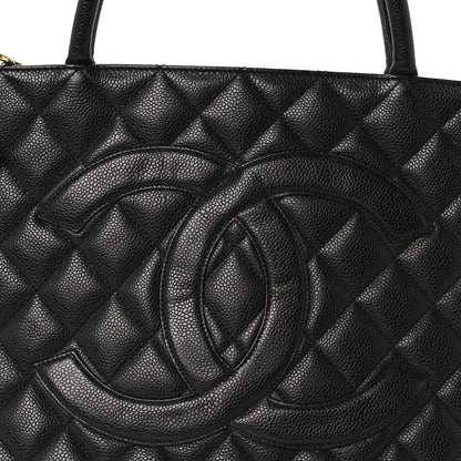 Chanel Caviar Quilted Medallion Tote Black 8 of 10