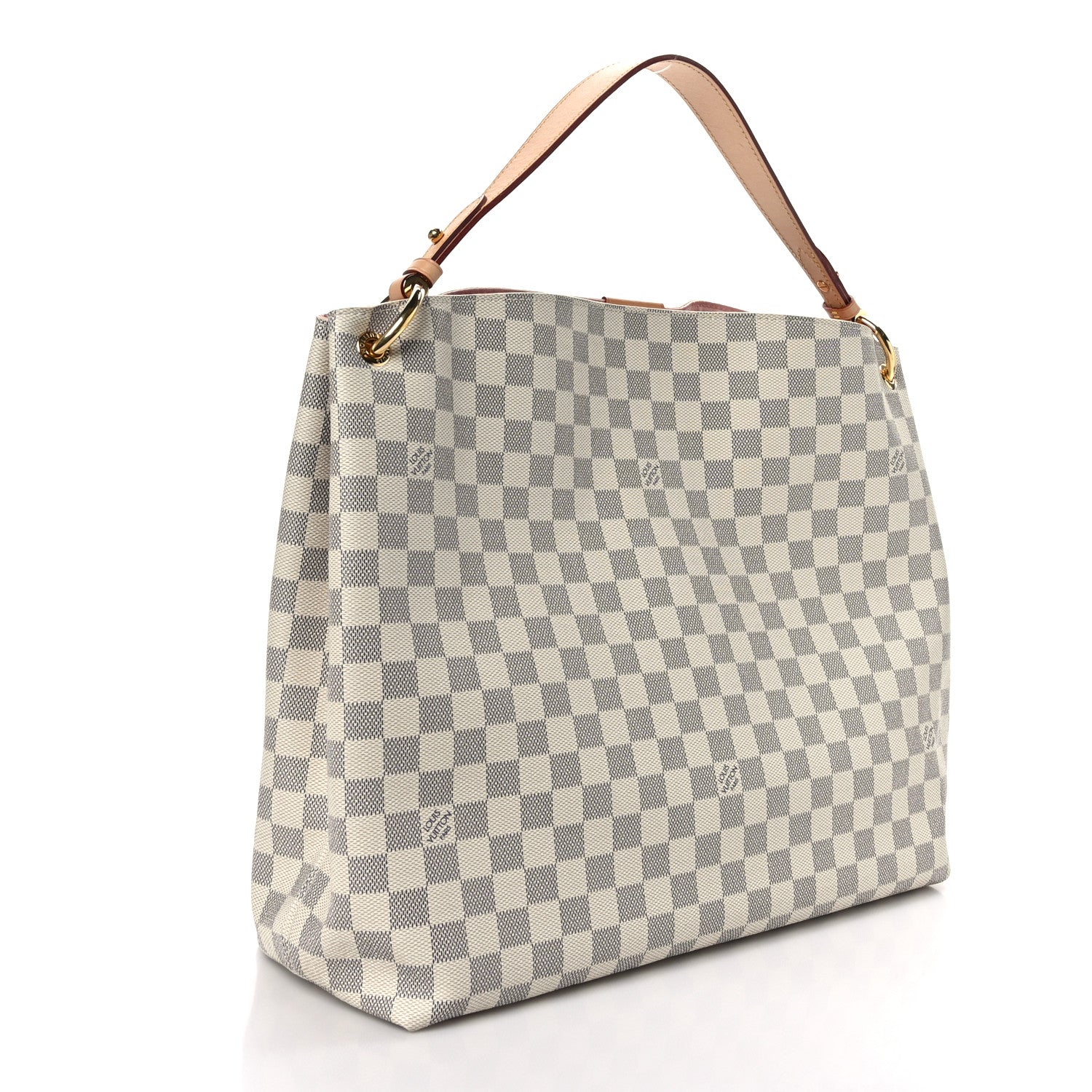 Louis Vuitton Damier Azur Graceful MM Rose Ballerine 3 of 8