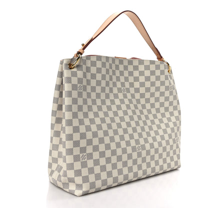 Louis Vuitton Damier Azur Graceful MM Rose Ballerine 3 of 8