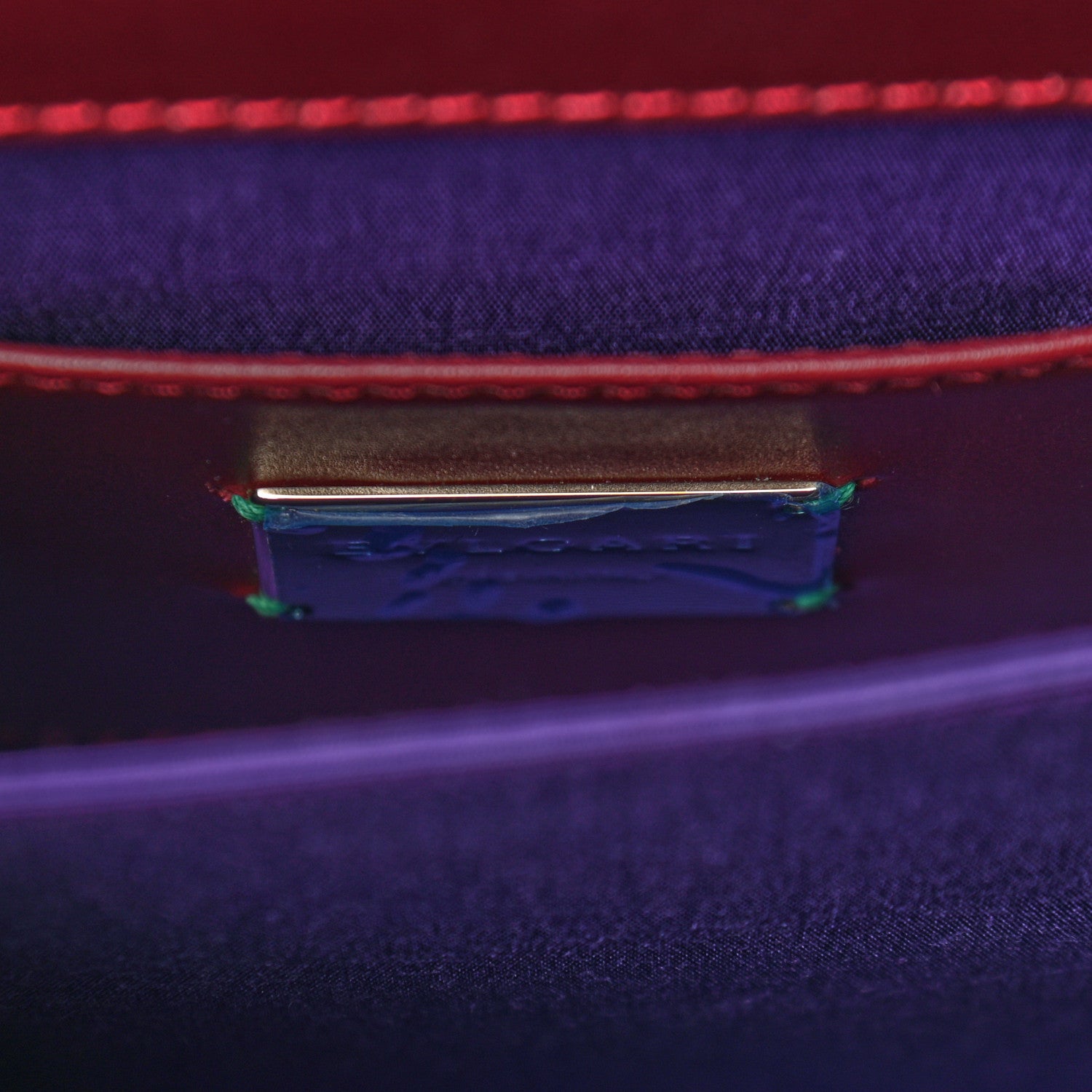 Bulgari Calfskin Galuchat Serpenti Forever Crossbody Plum 8 of 13