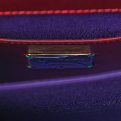 Bulgari Calfskin Galuchat Serpenti Forever Crossbody Plum 8 of 13