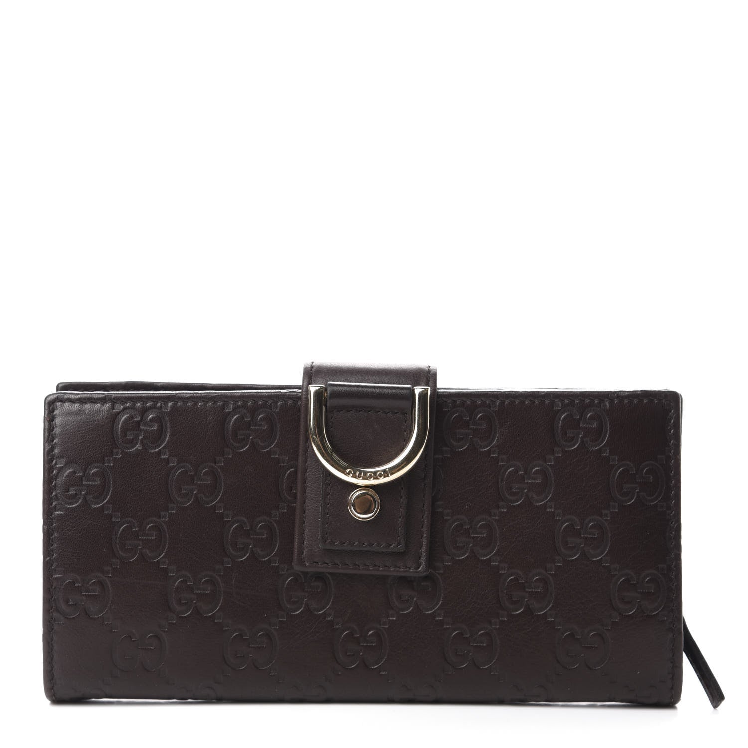 Gucci Guccissima Abbey Continental Wallet Chocolate 1 of 9