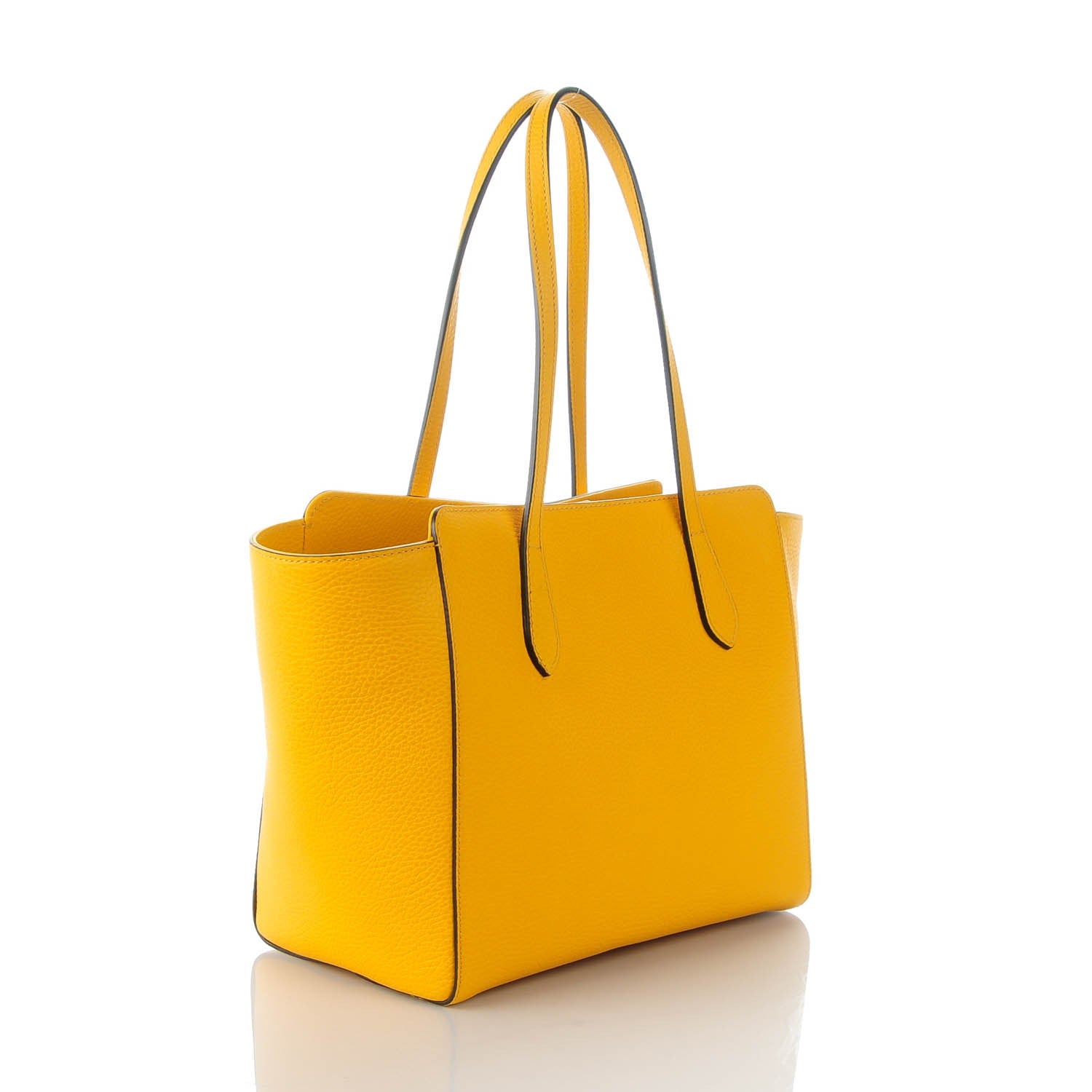 Gucci Dollar Calfskin Small Swing Tote Yellow 3 of 7