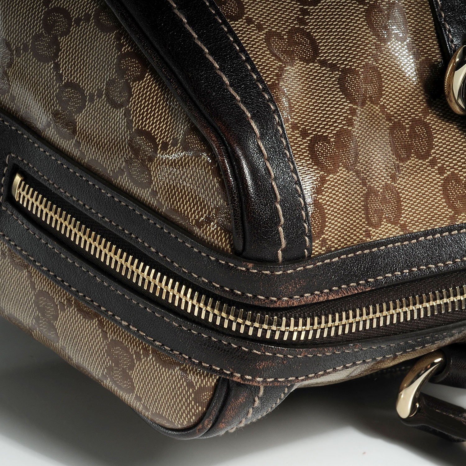 Gucci Crystal Monogram Large Duchessa Boston Dark Brown 9 of 9