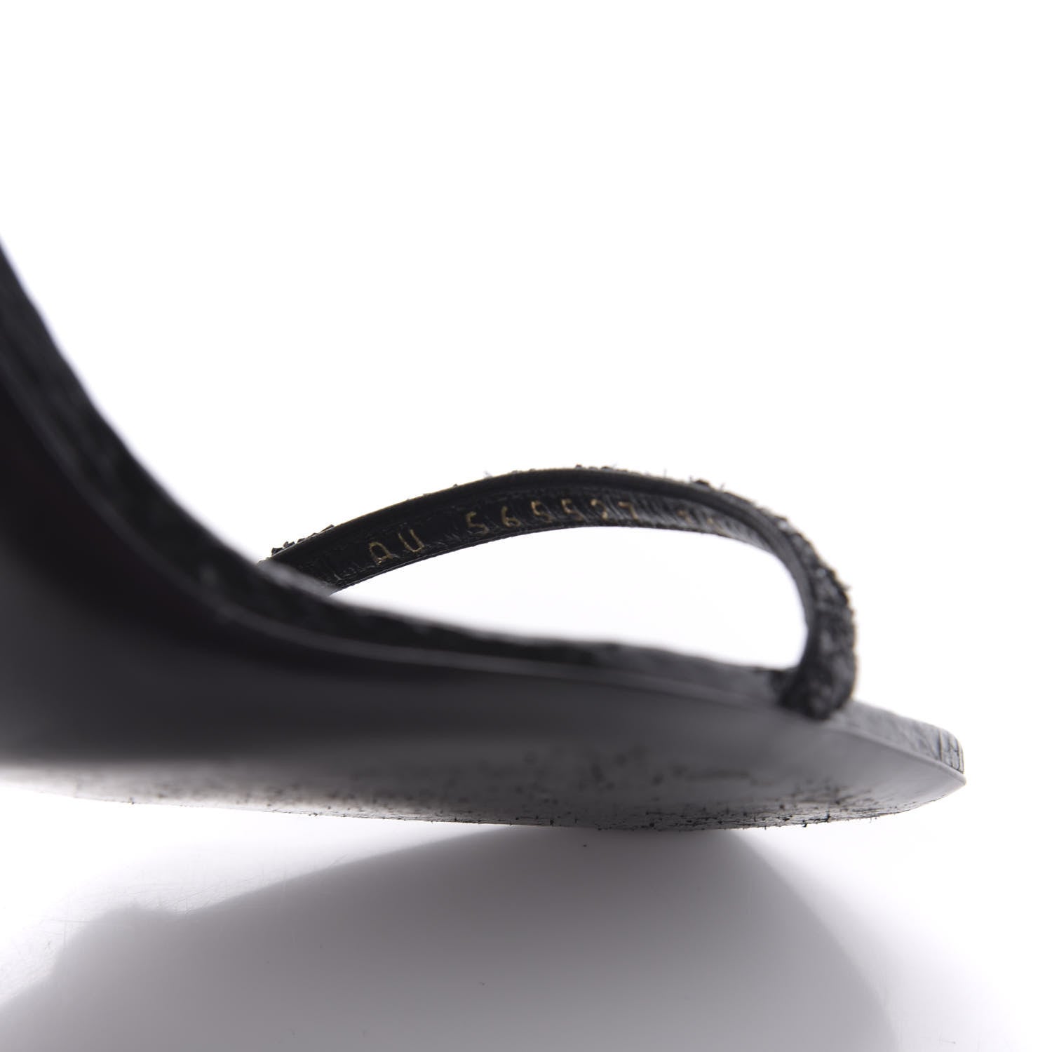 Saint Laurent Glitter Opyum Sandals 38 Black 8 of 8