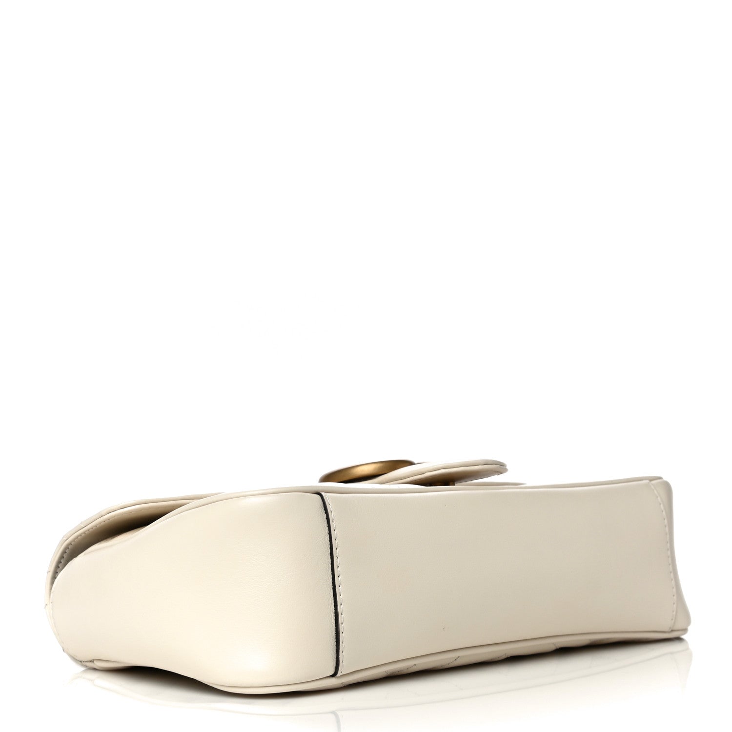 Gucci Calfskin Matelasse Small GG Marmont Shoulder Bag White 4 of 17
